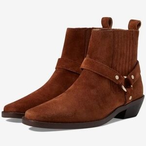Madewell Santiago Brown Suede Ankle Boot Size 9 Minimalist Western